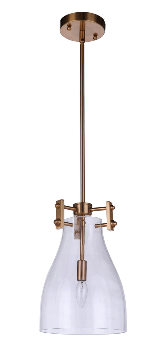 Chardonnay Mini Pendant 1 Light Satin Brass