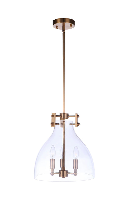 Chardonnay Pendant 3 Light Satin Brass