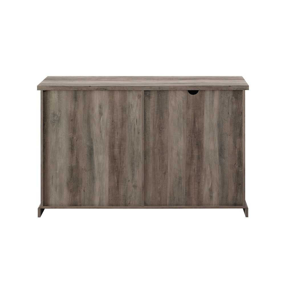 56" Sliding X Barn Door Sideboard - Gray Wash