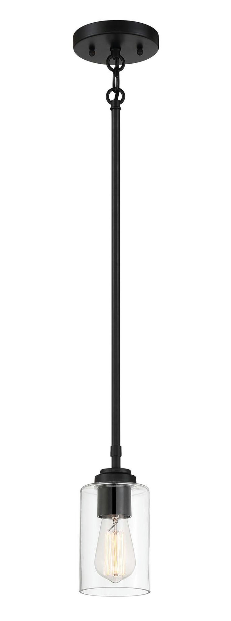 Stowe Mini Pendant 1 Light Flat Black