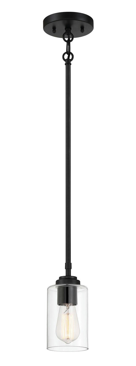 Stowe Mini Pendant 1 Light Flat Black