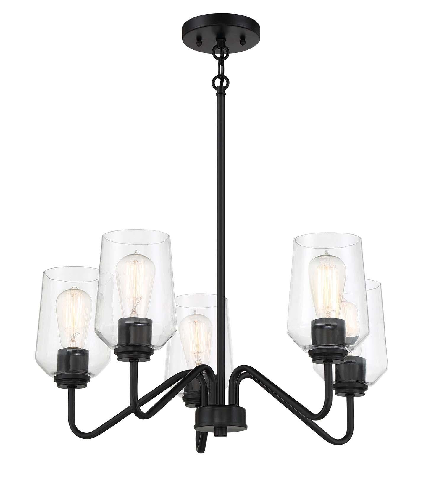 Shayna Chandelier 5 Light Flat Black