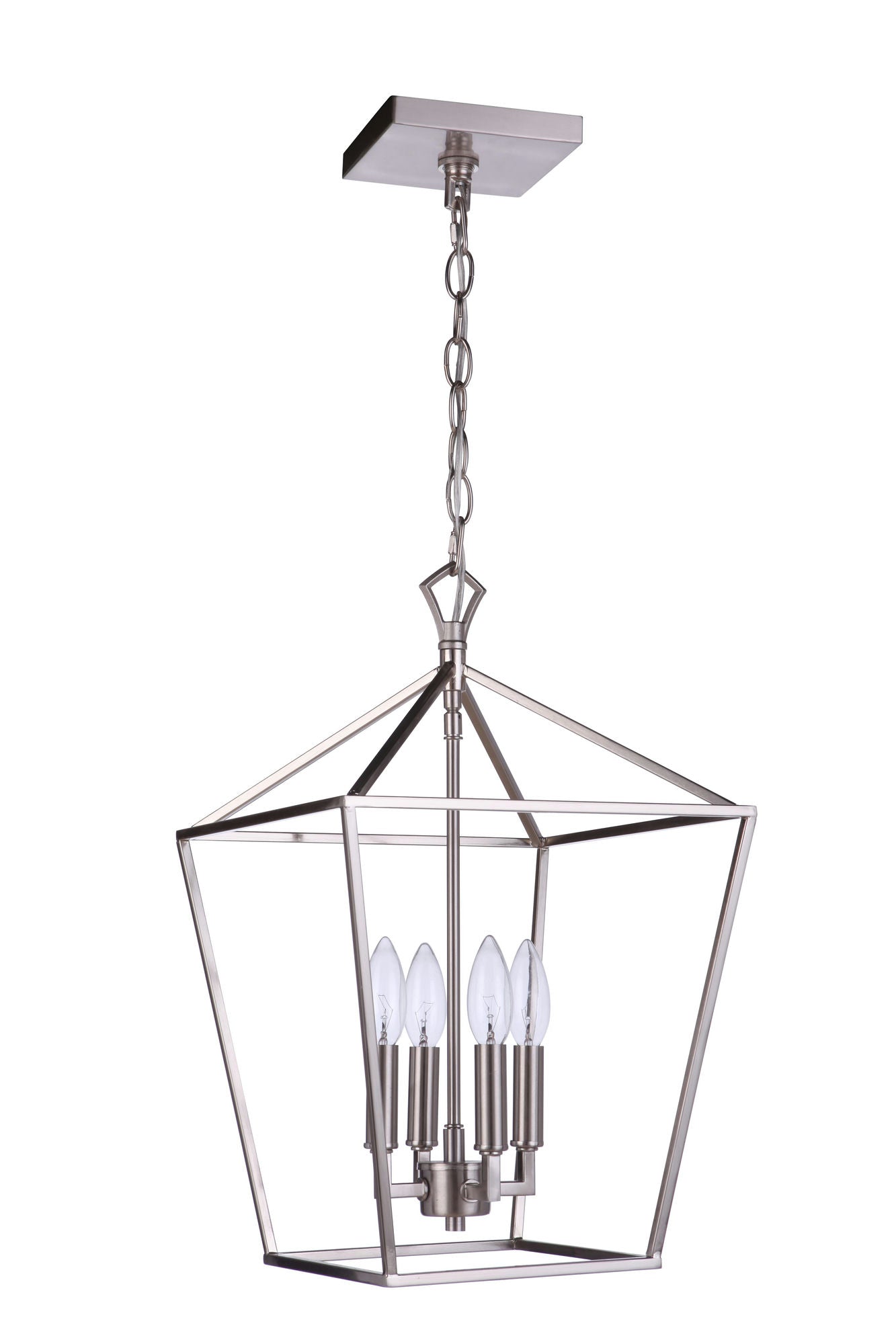 Flynt II Foyer 4 Light, Brushed Polished Nickel - Small
