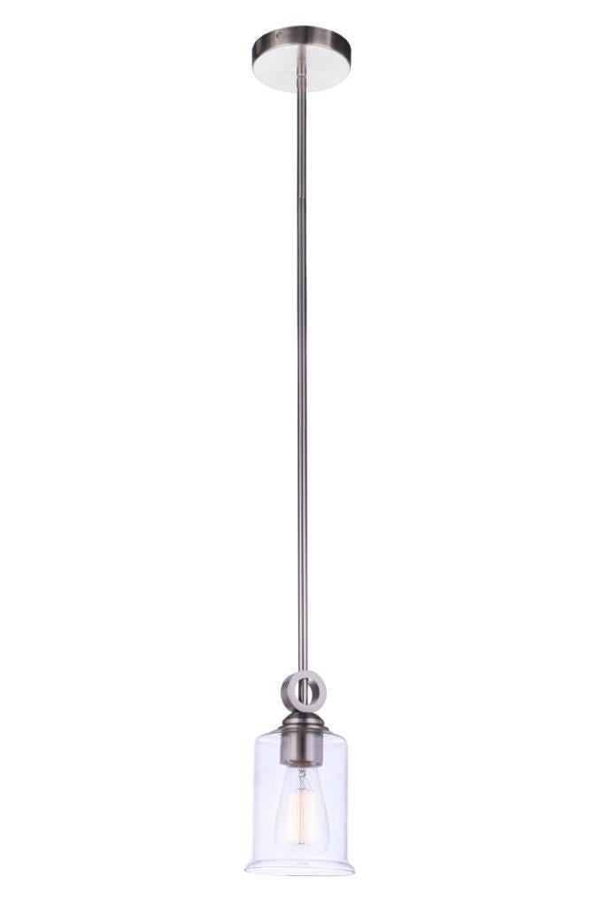Romero Mini Pendant 1 Light, Brushed Polished Nickel