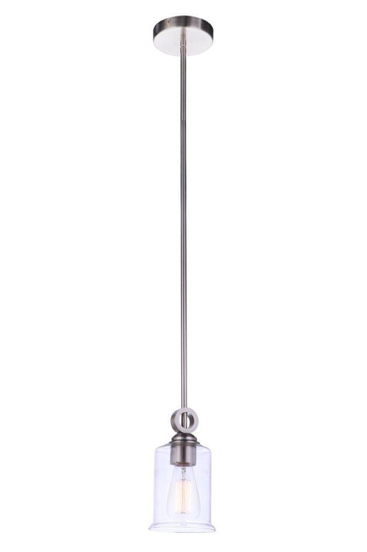 Romero Mini Pendant 1 Light, Brushed Polished Nickel