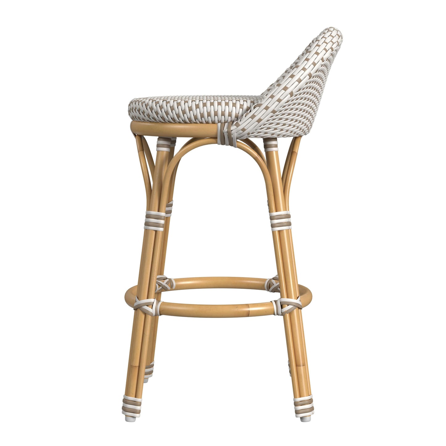 Butler Specialty Company, Tobias Outdoor Rattan and Metal Low Back Counter stool