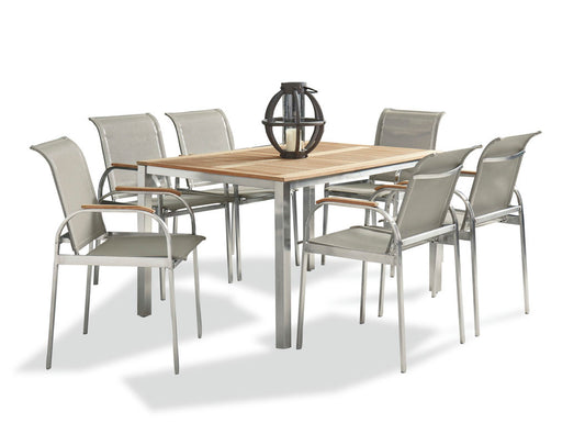 Aruba 7 Piece Outdoor Dining Set by homestyles, Gray