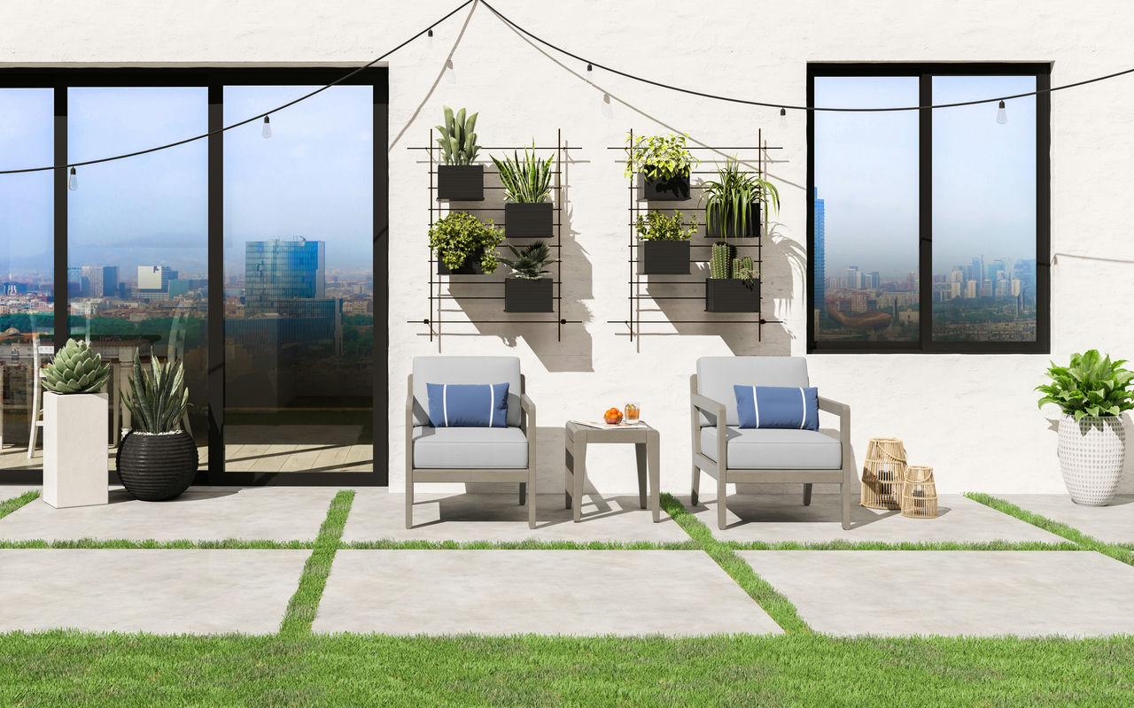 Sustain Outdoor Lounge Armchair Pair and End Table by homestyles