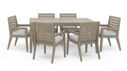 Sustain Outdoor Dining Table and Six Armchairs by homestyles