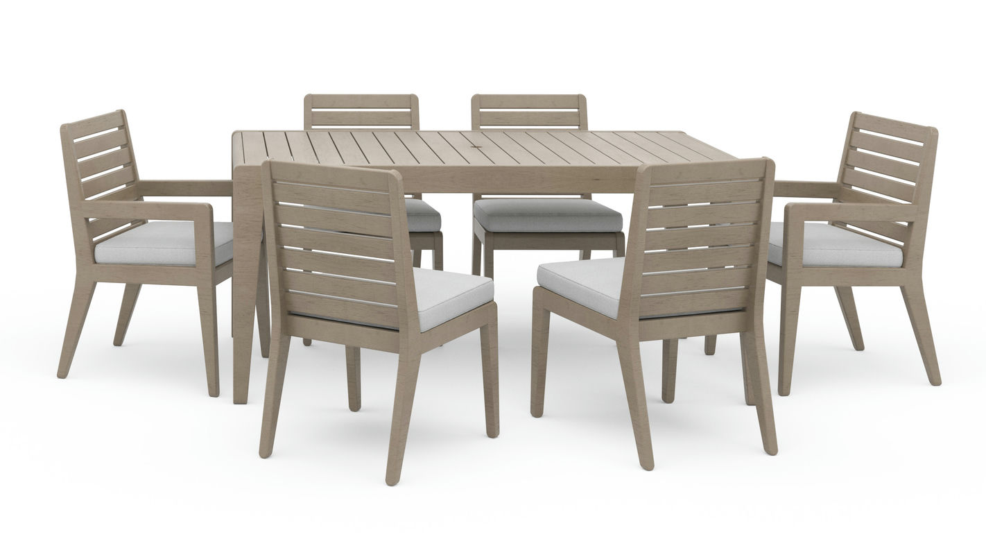 Sustain Outdoor Dining Table and Six Chairs by homestyles, 5675-318180Q