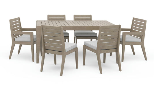 Sustain Outdoor Dining Table and Six Chairs by homestyles, 5675-318180Q