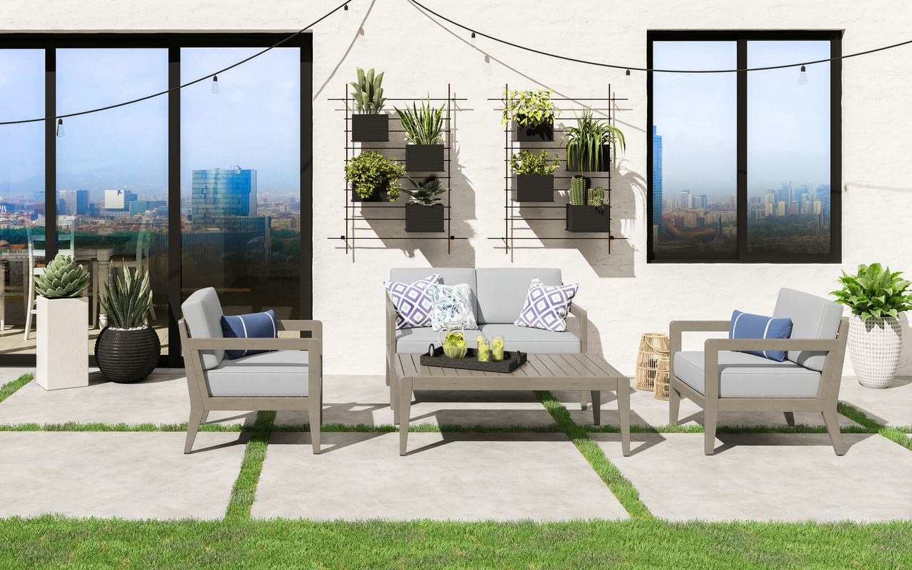 Sustain Outdoor loveseat 4-Piece Set by homestyles