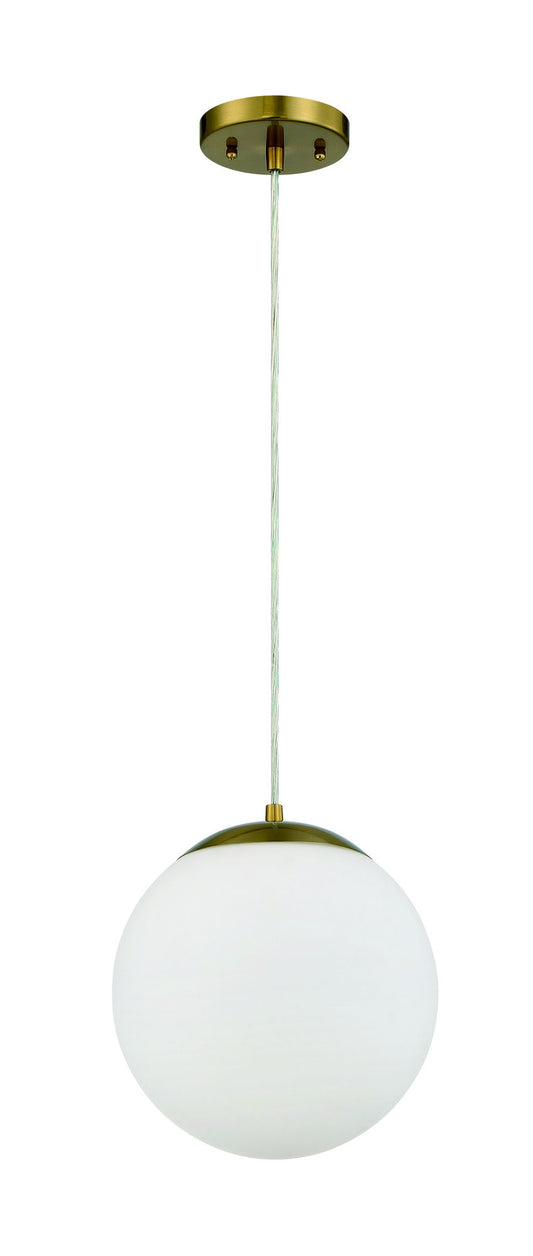 Gaze 10" White Frosted Glass 1 Light Pendant with Cord - SB