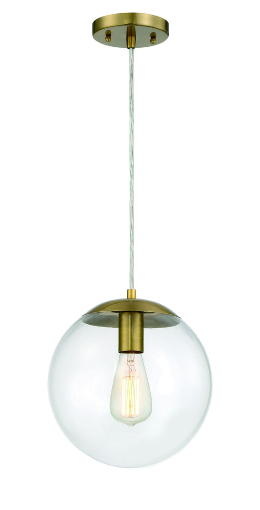 Gaze 10" Clear Glass 1 Light Pendant with Cord - SB