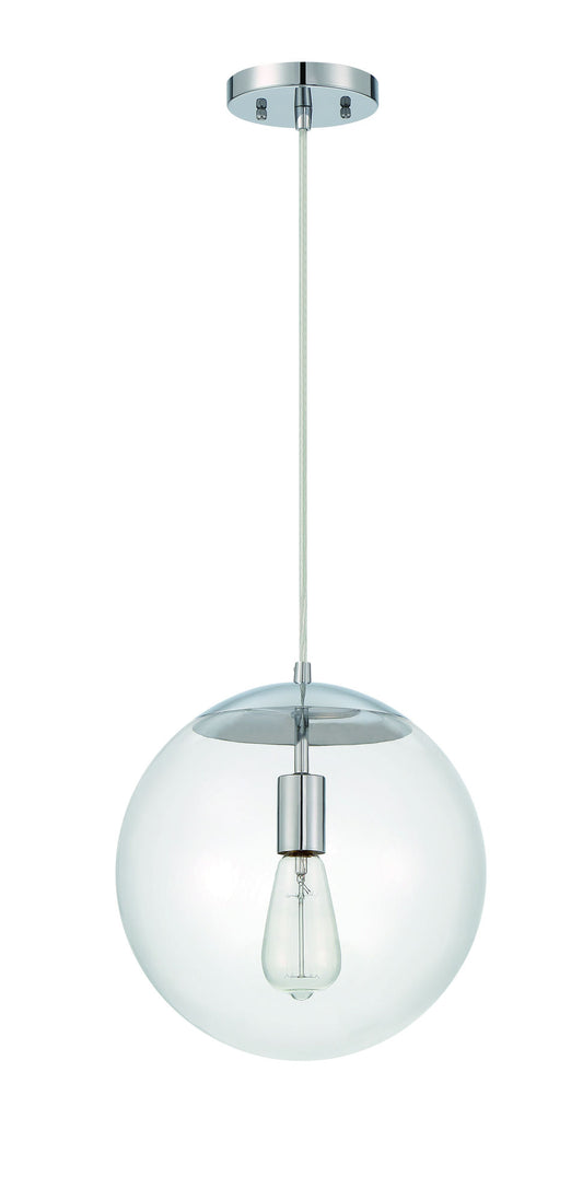 Gaze 12" Clear Glass 1 Light Pendant with Cord - CH
