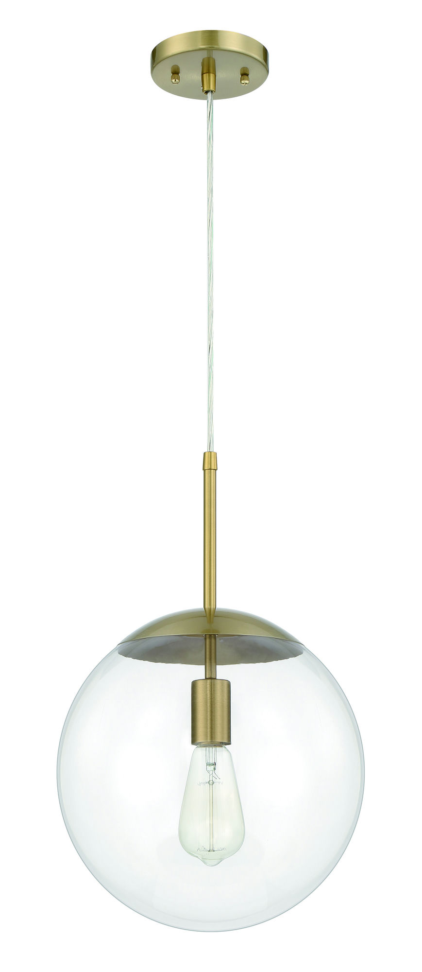 Gaze 12" Clear Glass 1 Light Pendant with Cord - SB