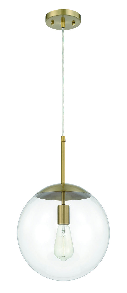 Gaze 12" Clear Glass 1 Light Pendant with Cord - SB