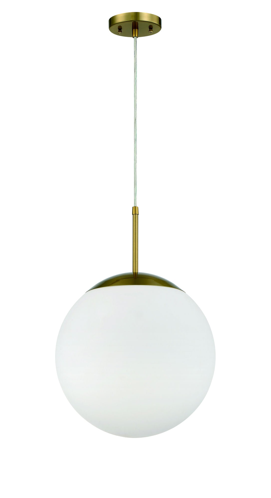 Gaze 14" White Frosted Glass 1 Light Pendant with Cord - SB