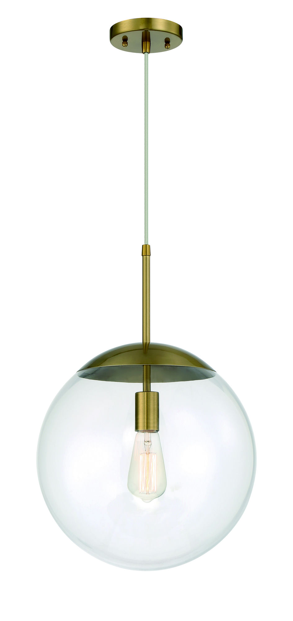 Gaze 14" Clear Glass 1 Light Pendant with Cord - SB