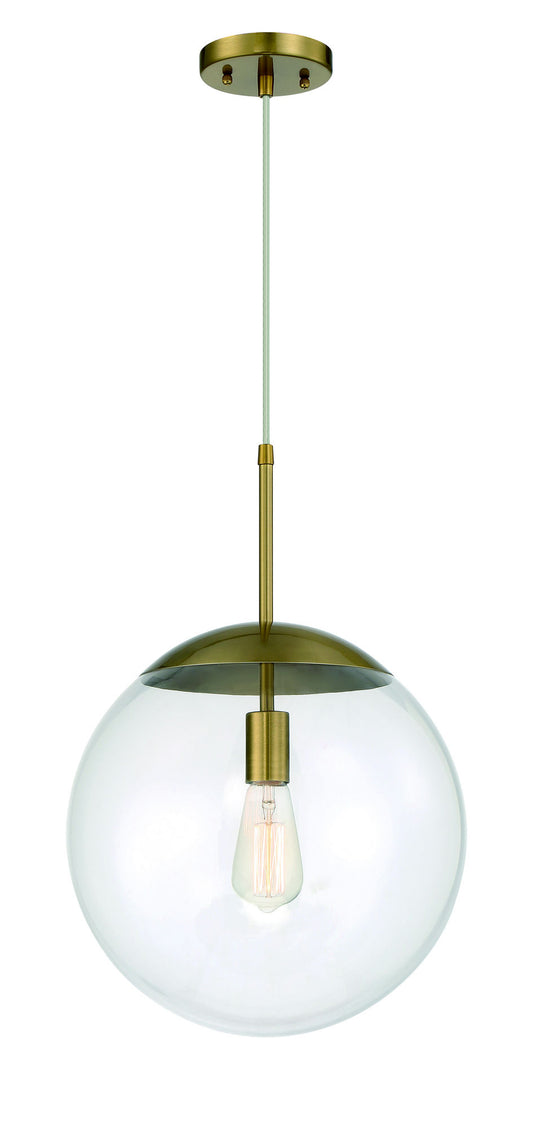 Gaze 14" Clear Glass 1 Light Pendant with Cord - SB