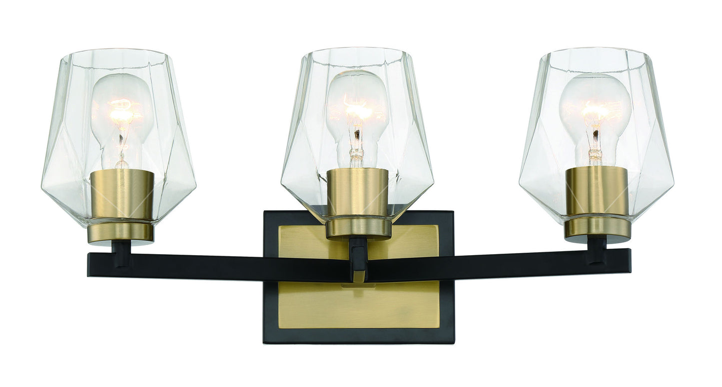Avante Grand 3 Light Vanity - FBSB , Damp rated
