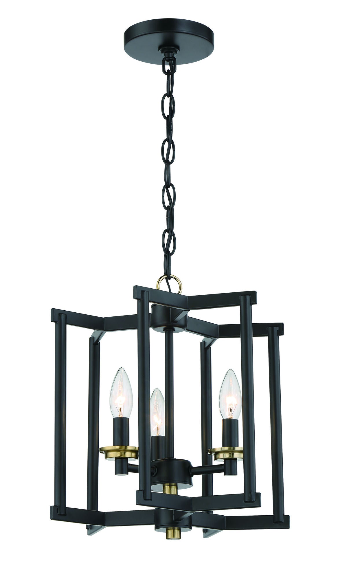 Avante Grand 3 Light Cage Convertible Semi Flush/Pendant - FBSB