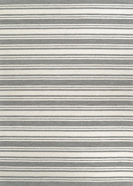 Couristan Scandia Bayadere Grey-Ivory Rug 5' x 8'