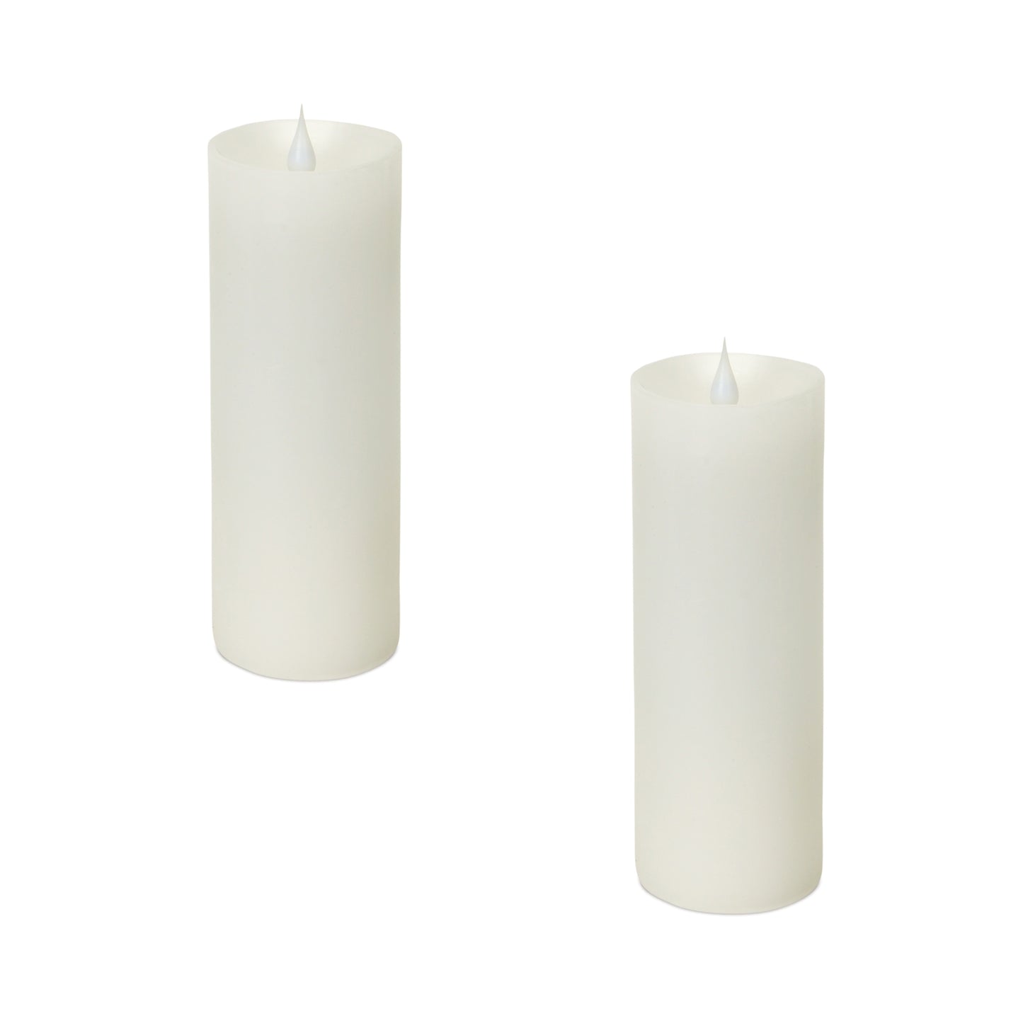 Simplux Led Pillar Candle W/Moving Flame (Set Of 2) 3"D x 7"H