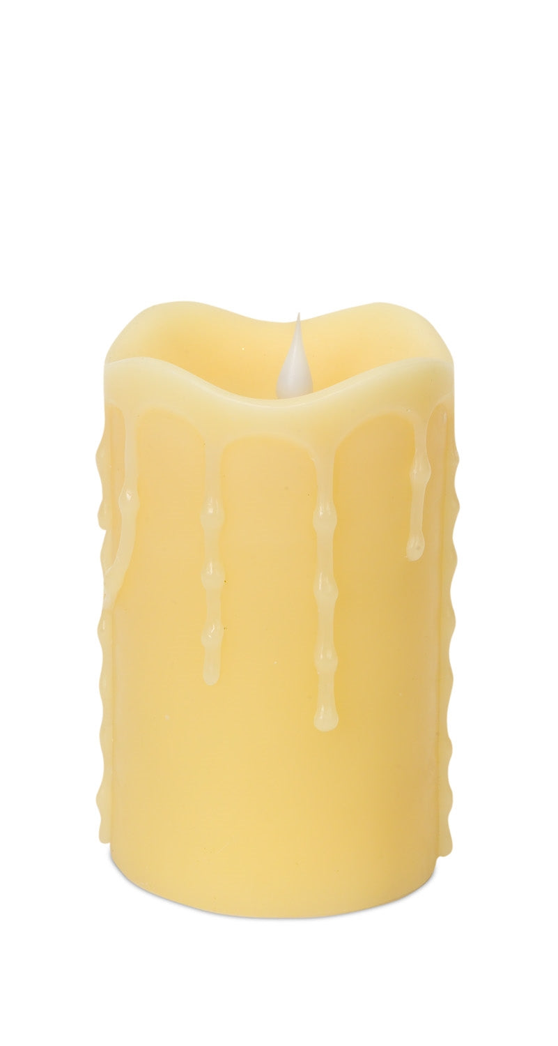 Simplux Led Dripping Candle W/Moving Flame (Set Of 2) 3"D x 5"H