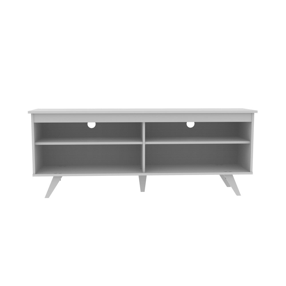 58" Simple Contemporary TV Stand - White