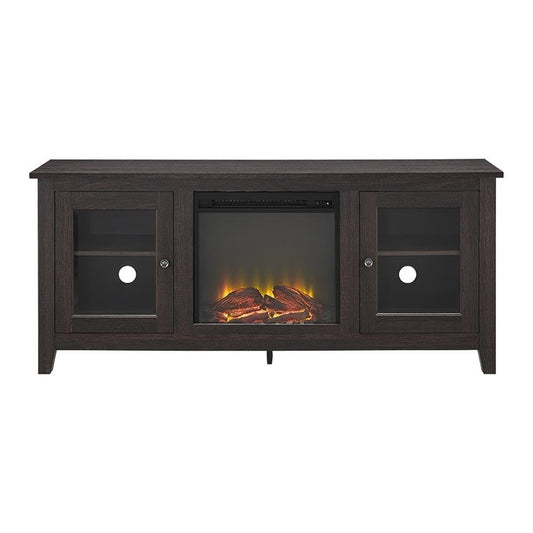 58" Traditional Electric Fireplace TV Stand - Espresso