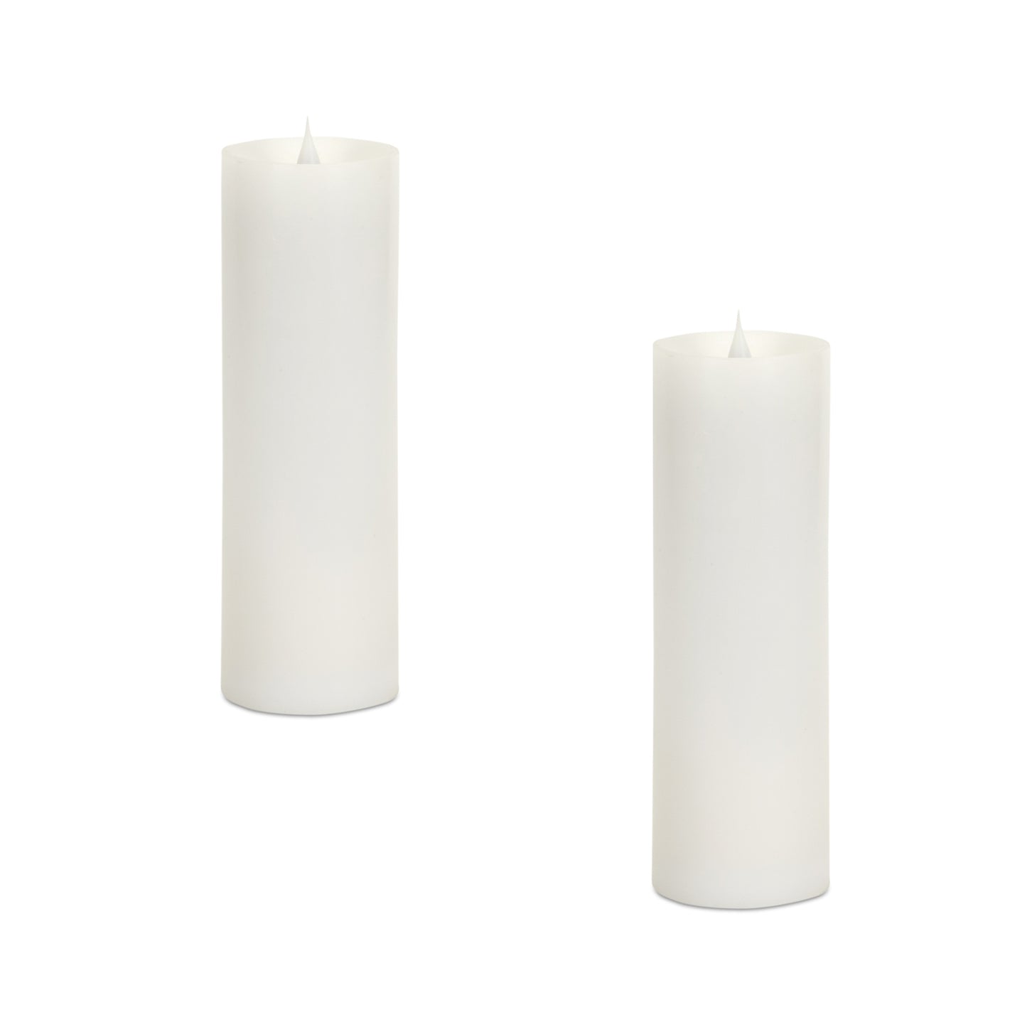 Simplux Led Pillar Candle W/Moving Flame (Set Of 2) 3"D x 9"H