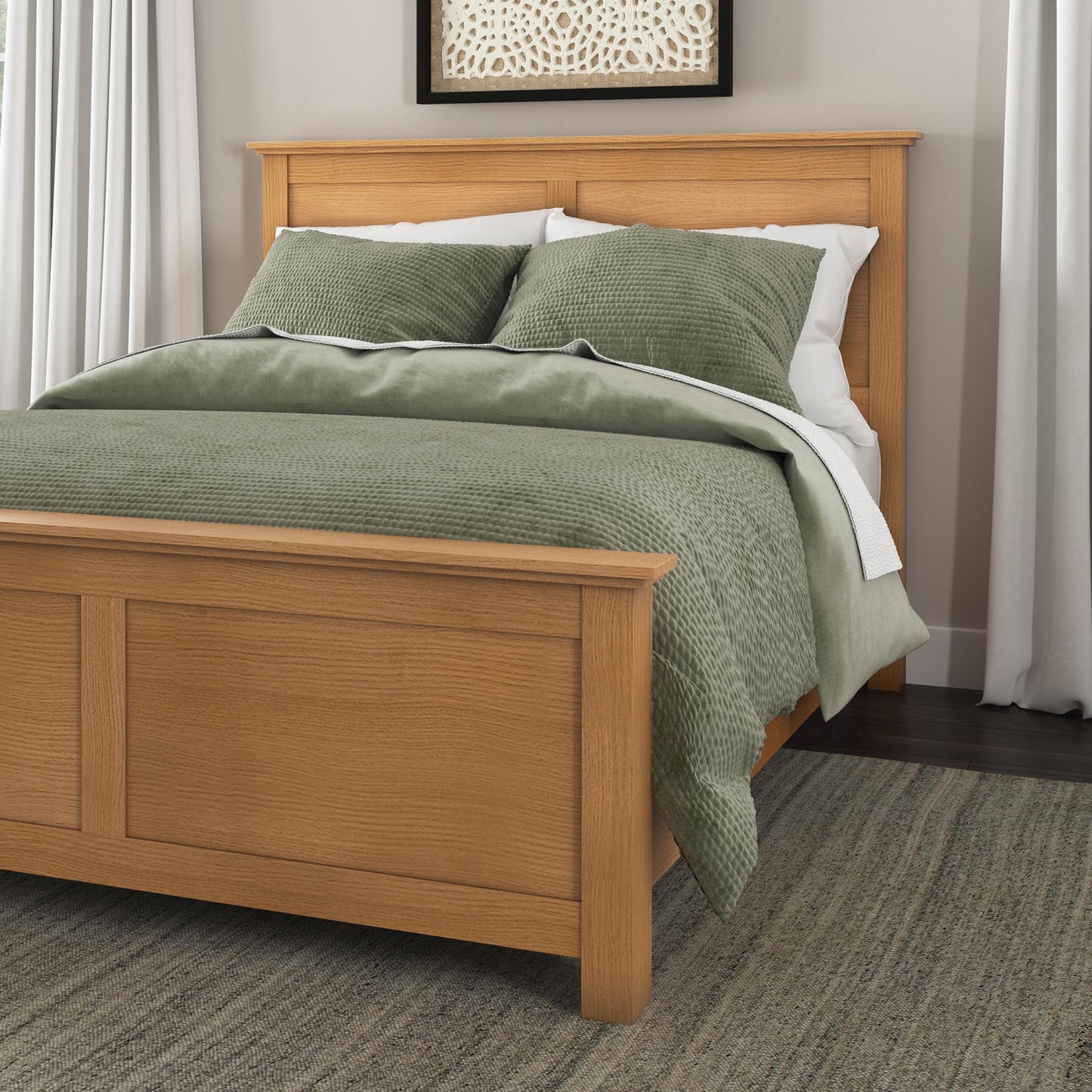 Oak Park Queen Bed, Nightstand and Dresser by homestyles -Brown