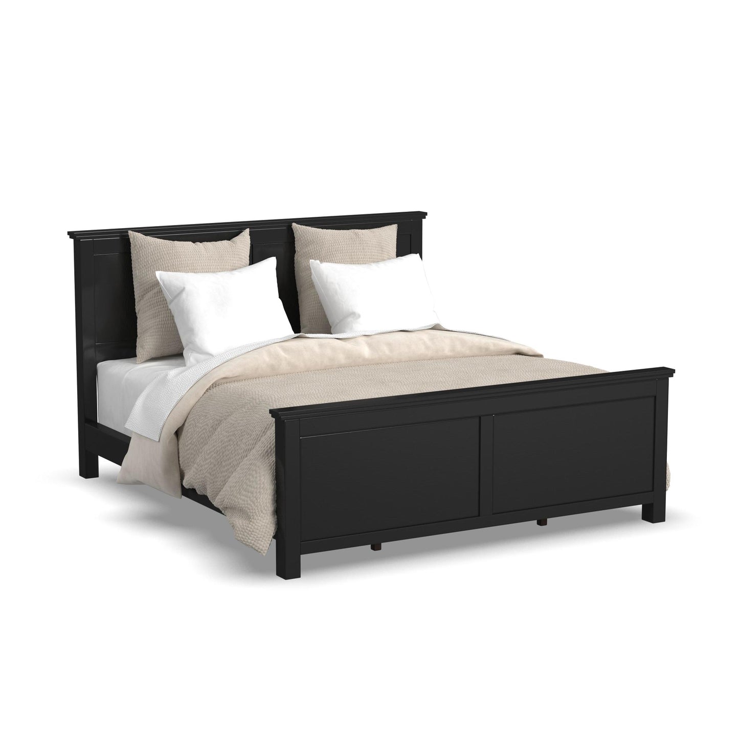 Oak Park King Bed and Two Nightstands by homestyles -Black