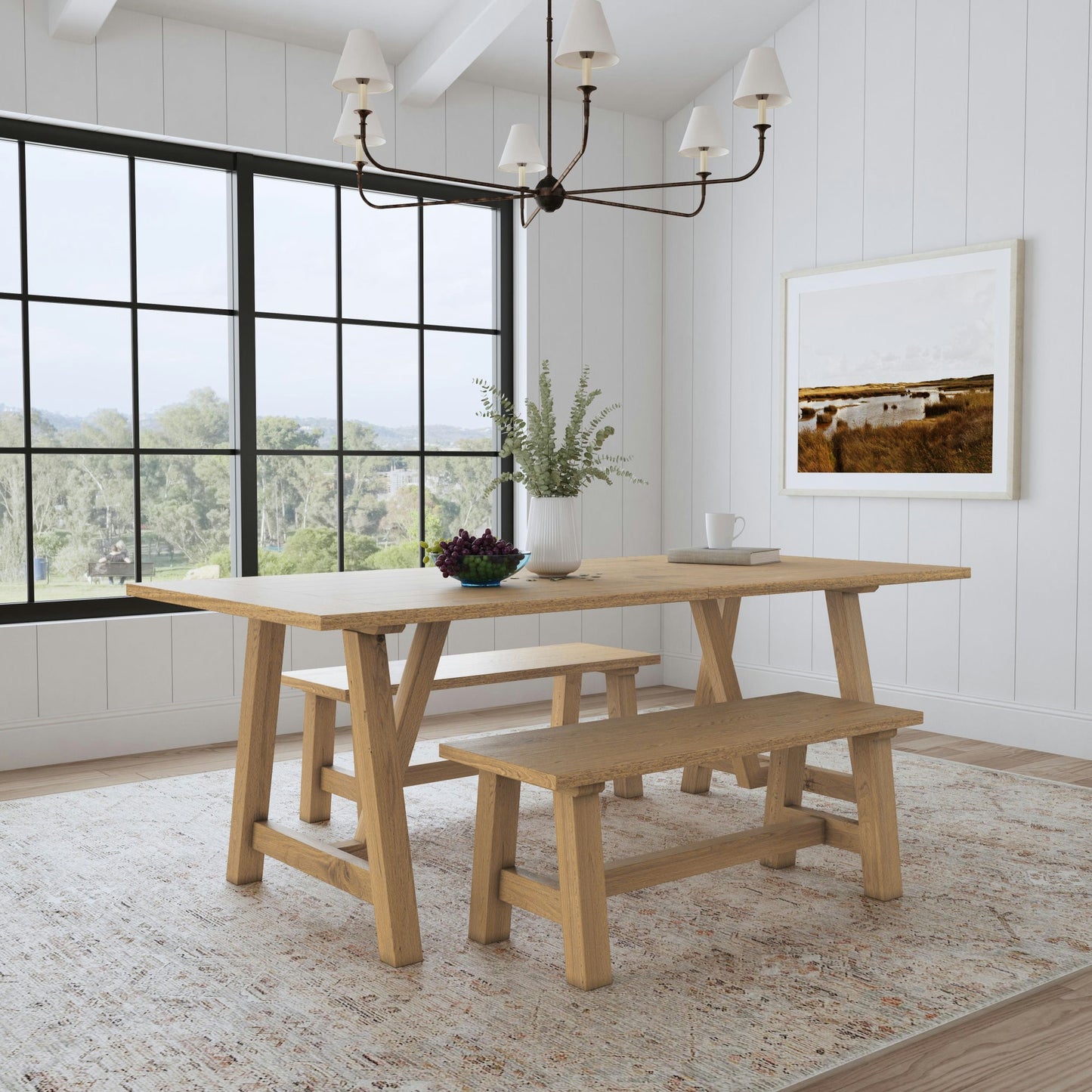 Trestle Dining Bench in Brown by homestyles