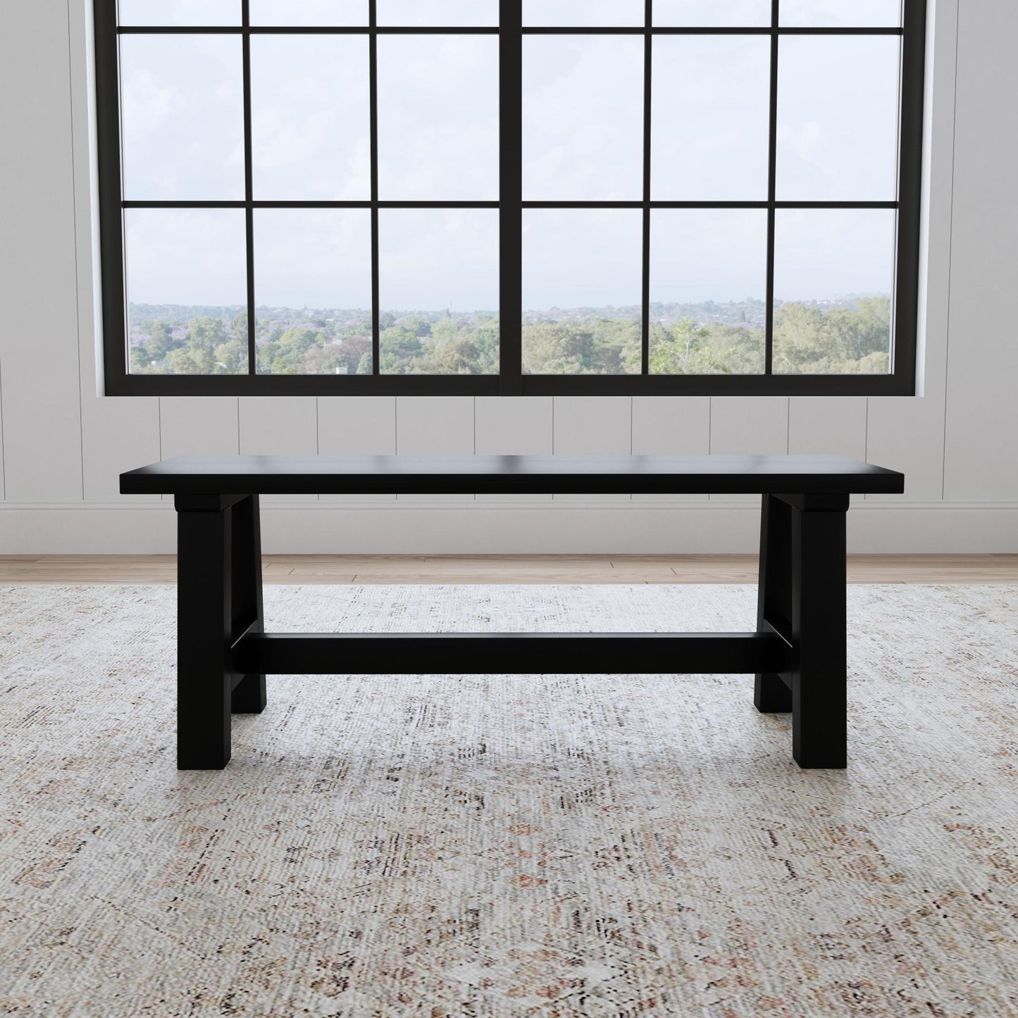 Trestle Dining Bench in Black by homestyles