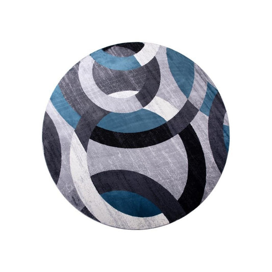 5x5 RD Blue/Gray Area Rug