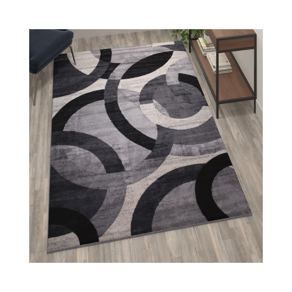 5x7 Black/Gray Area Rug