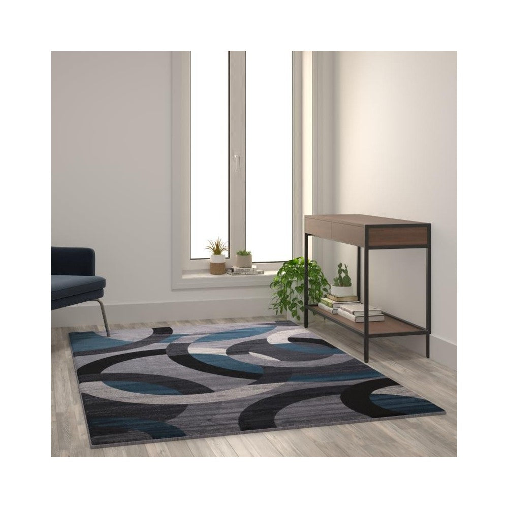 5x7 Blue/Gray Area Rug