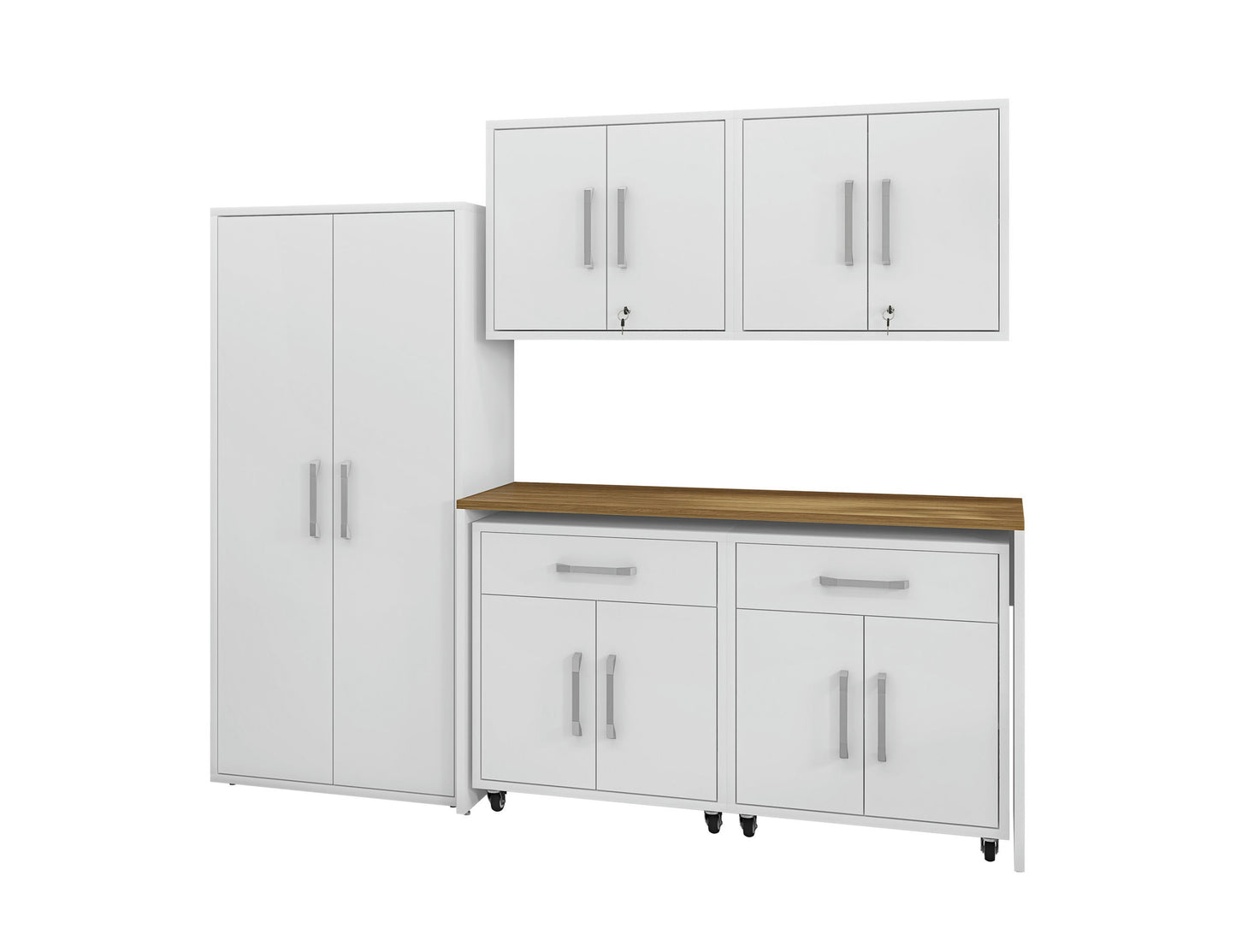 Eiffel 6-Piece Garage Storage Set in White