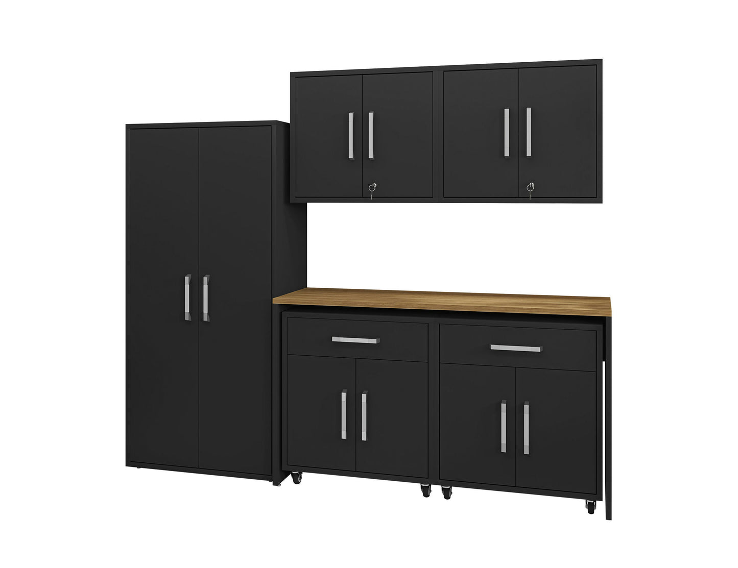Eiffel 6-Piece Garage Storage Set in Matte Black