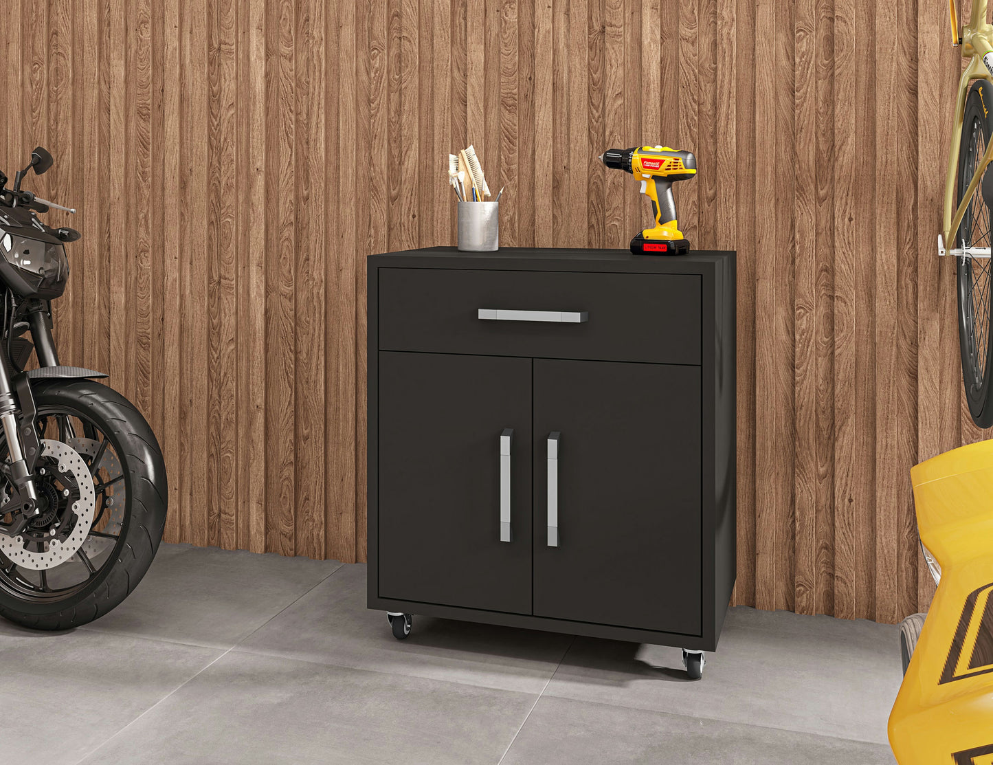 Eiffel 6-Piece Garage Storage Set in Matte Black