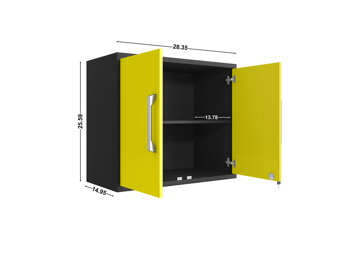Eiffel 6-Piece Garage Storage Set in Matte Black and Yellow