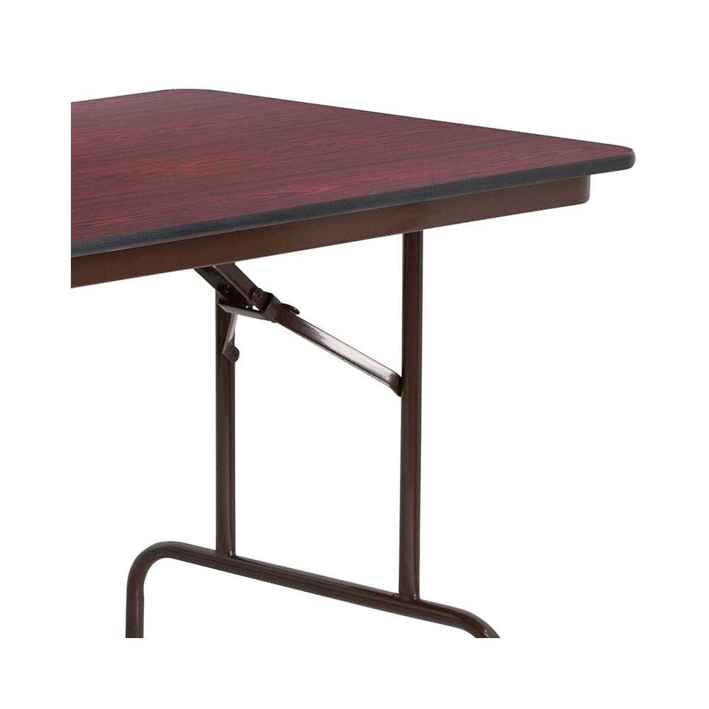 6-Foot High Pressure Mahogany Laminate Folding Banquet Table