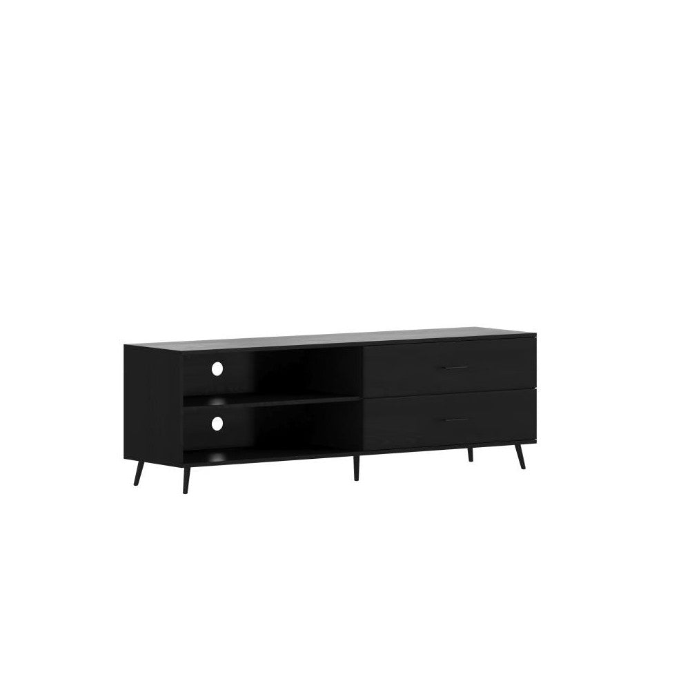 60" Black Storage TV Stand