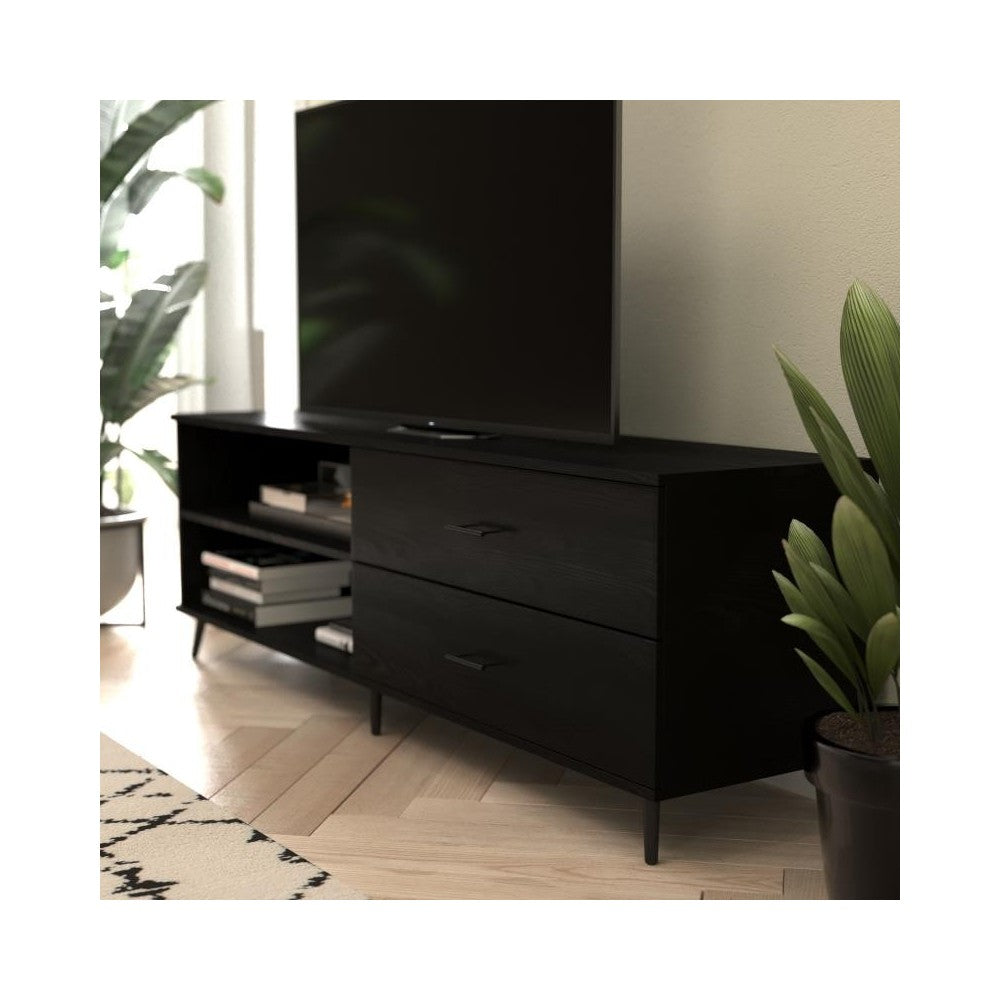 60" Black Storage TV Stand