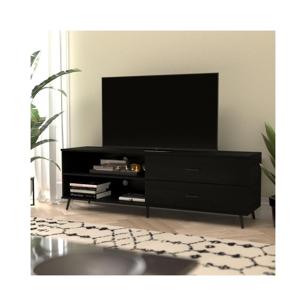 60" Black Storage TV Stand