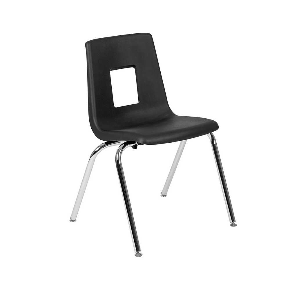 60" Circle Wave Collaborative Laminate Activity Table Set with 18" Student Stack Chairs, Oak/Black
