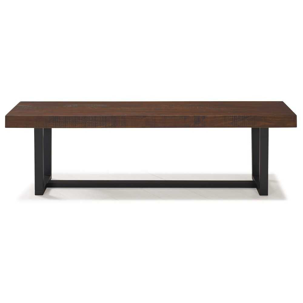 60" Solid Wood Dining Bench - Mahogany