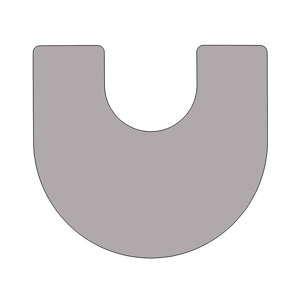 60''W x 66''L Horseshoe Gray Thermal Laminate Activity Table - Height Adjustable Short Legs